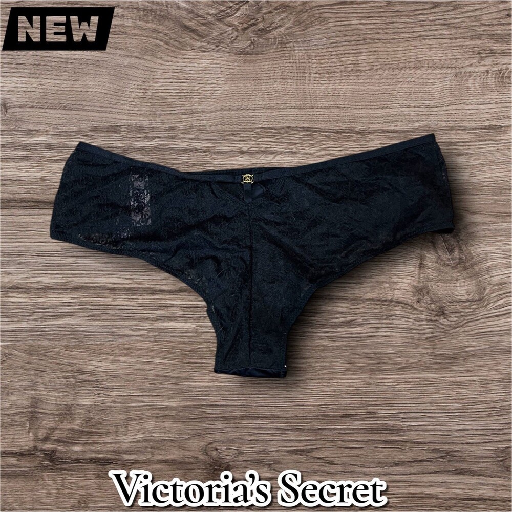 New Victoria’s Secret Cheeky Lace Panty – Black – Size M - Picture 3 of 3
